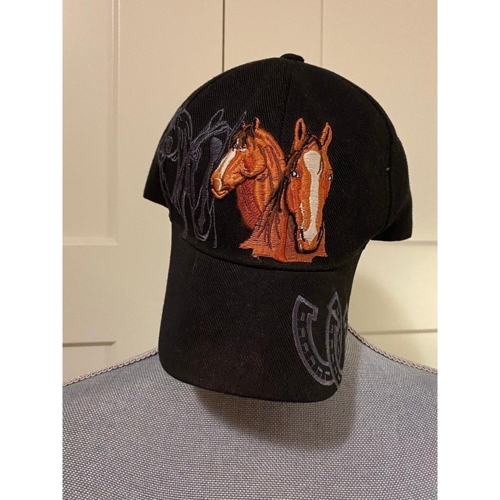 Horse Shoe Hat Baseball Cap Supreme Hat OSFM Embroidered Rodeo sku11